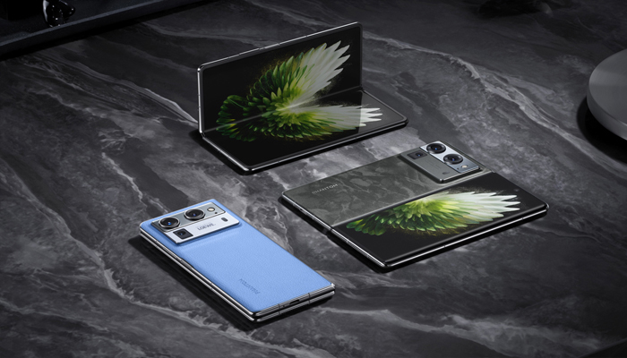 An undated image of Tecno Phantom V Fold2 5G. — Tecno