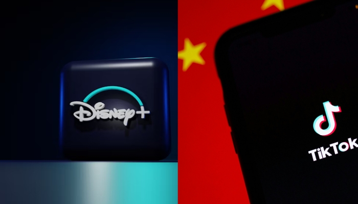 An undated image of Disney (Left) and TikTok (Right). — Unsplash/ Canva