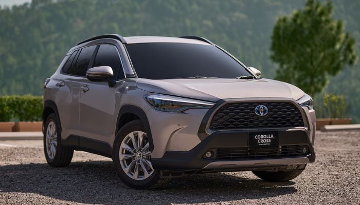 An undated image of Corolla Cross hybrid electric. — Toyota