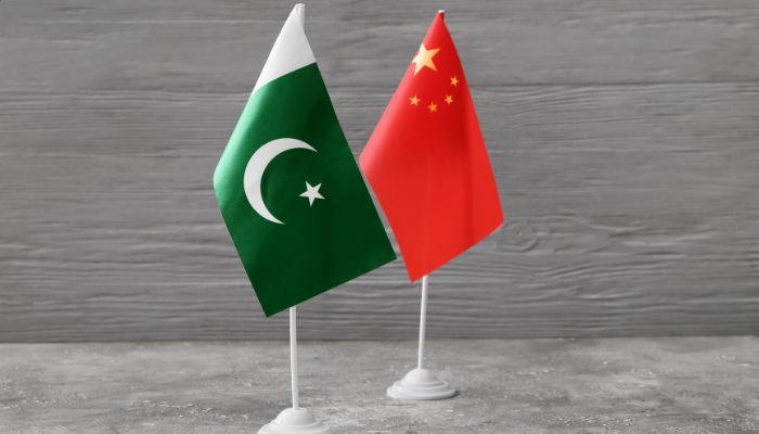 An undated image of Pakistan and China flags. — Canva