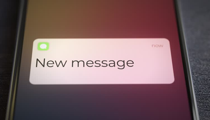 An undated image of a notification displayed on an iPhone. — iStock