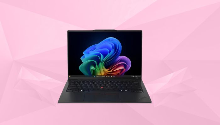 An undated image of Lenovo ThinkPad X1 Carbon Aura AI laptop. — Lenovo/Canva