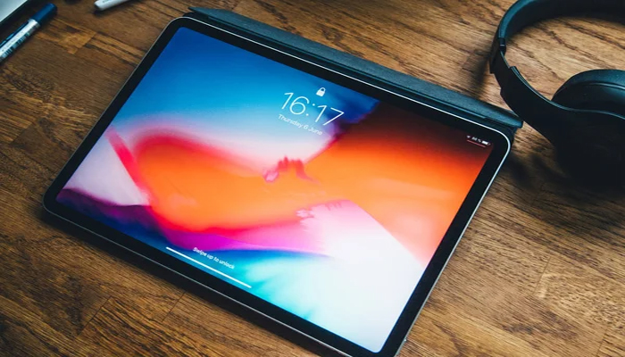 An undated image of a iPad placed on table. — Depositphotos