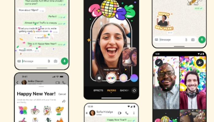 An undated image of WhatsApp latest New Year features. — WhatsApp