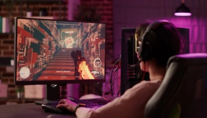 An undated image of a person playing gaming on his PC. — Shutterstock