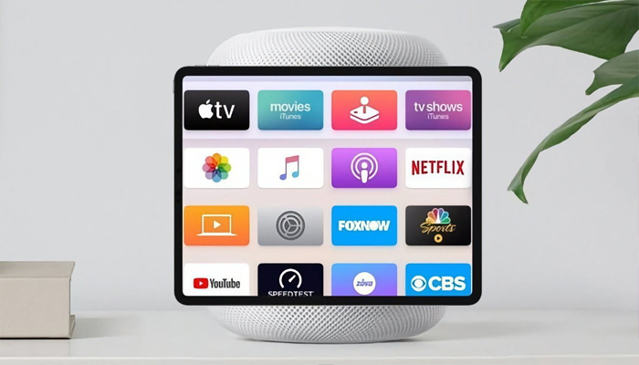 An undated image of Apple HomePod device. — AppleInsider