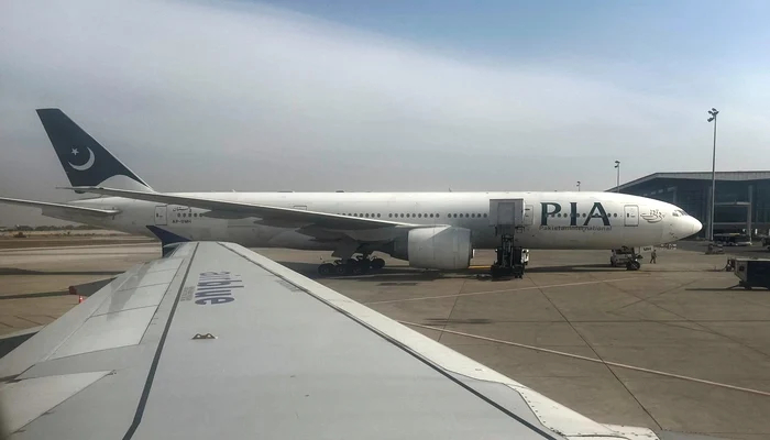 PIA passenger plane sitting on tarmac at the Islamabad International Airport, Islamabad, Pakistan October 27, 2024. — Reuters