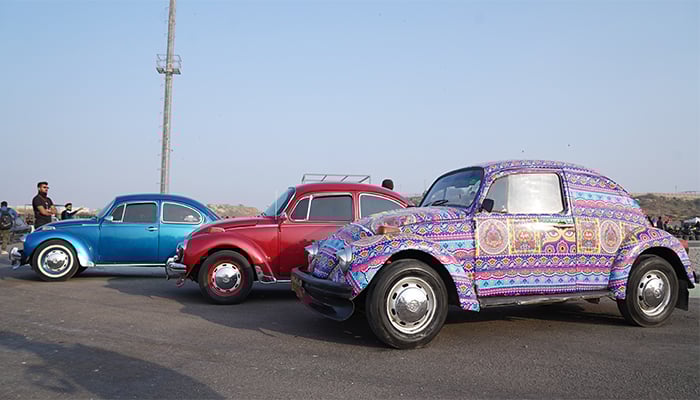 A modified Volkswagen Foxy cars displayed at Pakwheels AutoShow held Karachi, on December 25, 2024. — Picture by author