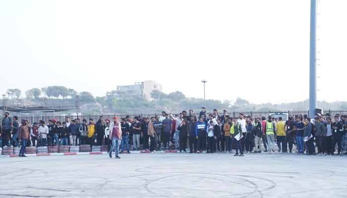 The image shows crowd at Pakwheels AutoShow in Karachi, on December 25, 2024. — Gadinsider via Syed Taha Nawaz