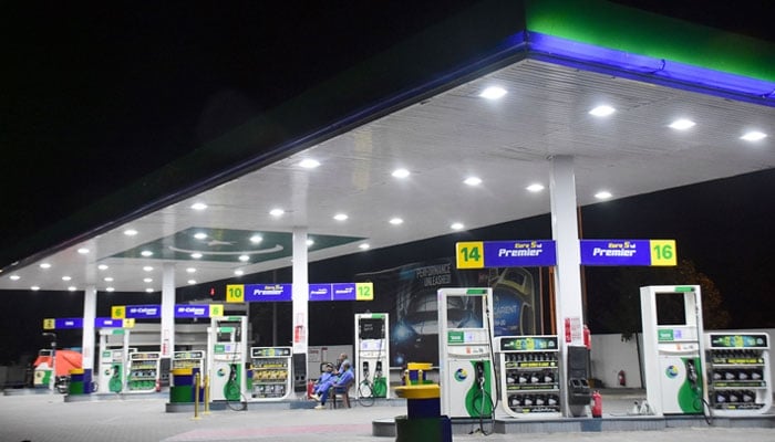 A view of deserted petrol pump at Melody in Islamabad. — Online
