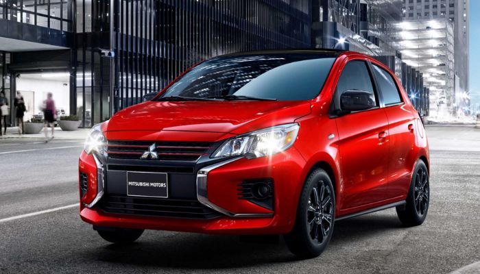 An undated image of 2024 Mitsubishi Mirage Compact Hatchback. — Mitsubishi Motors