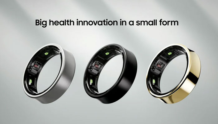 A screengrab of Galaxy Ring unveiled at Samsung Galaxy Unpacked Event held on July 10, 2024 in Paris. — YouTube/Samsung