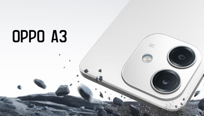 An undated image of Oppo A3. — Oppo/Canva