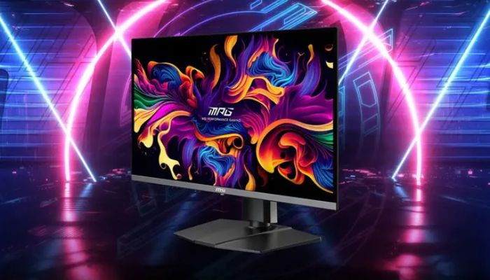 An undated image of MSI 27-inch 4K OLED monitor. — MSI