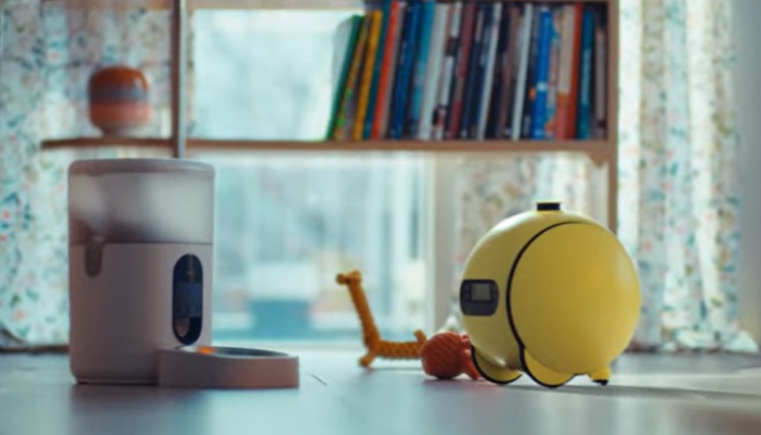 An undated image of Samsungs AI-powered robot Ballie. — Samsung