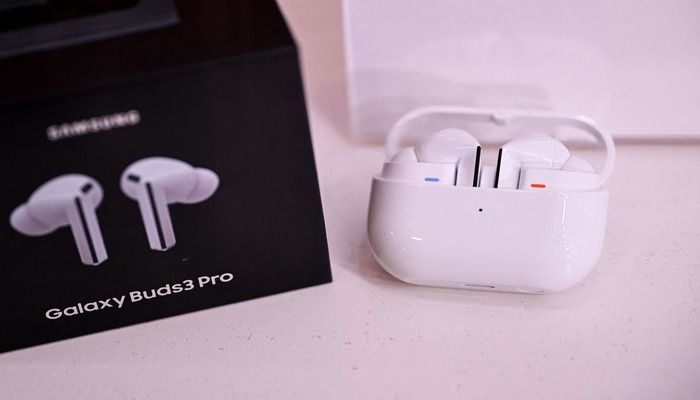 Samsung Galaxy Buds3 Pro wireless audio ear buds are displayed during CES Unveiled ahead of the Consumer Electronics Show (CES) in Las Vegas, Nevada on January 5, 2025. — AFP