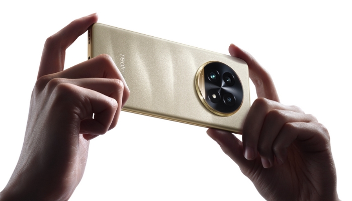 An undated image of Realme 14 Pro+ smartphone. — Realme