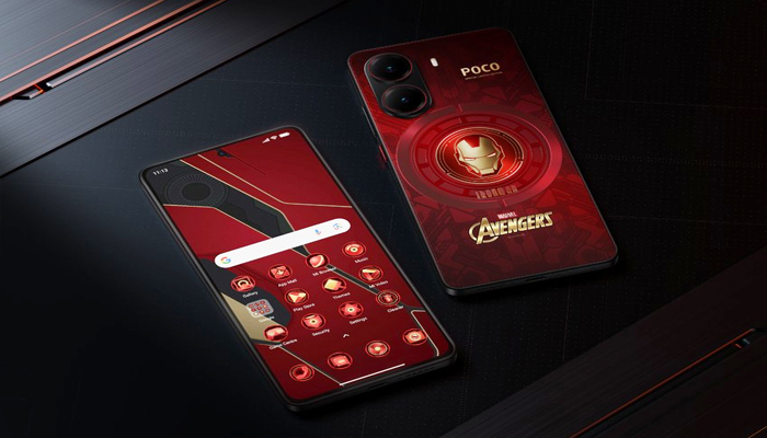 An undated image of Poco X7 Pro Iron Man Edition. — Poco