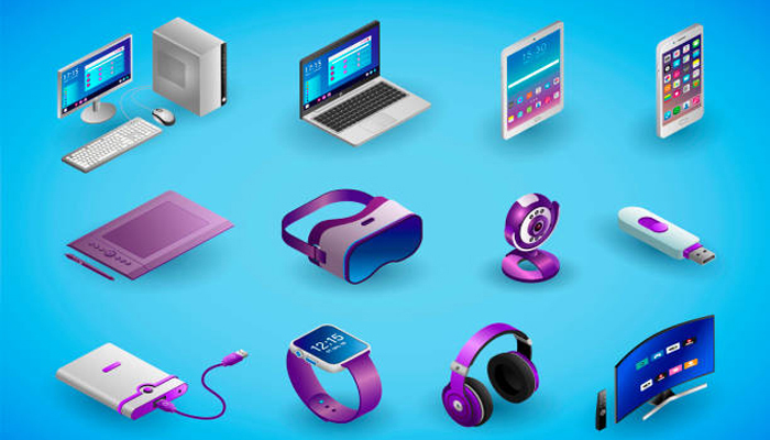 An undated image showing various gadgets. — iStock
