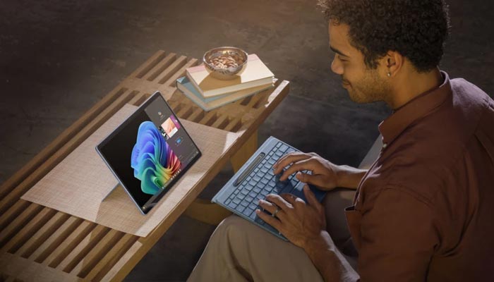 An undated image of a person using Microsoft 365 Copilot Chat. — Microsoft