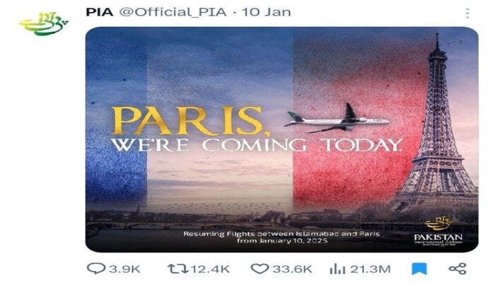 PIA apologises for controversial Paris flight advertisement
