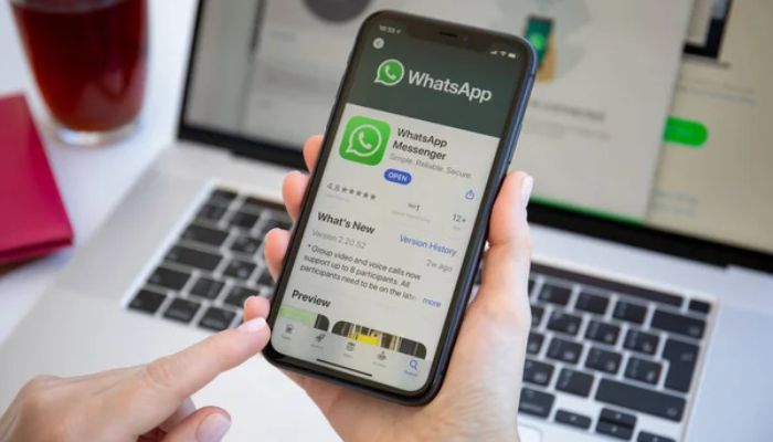 An undated image of a person using WhatsApp. — Depositphotos