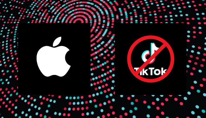 An undated image of Apple (left) and TikTok (right) logo. — Apple/TikTok/Canva