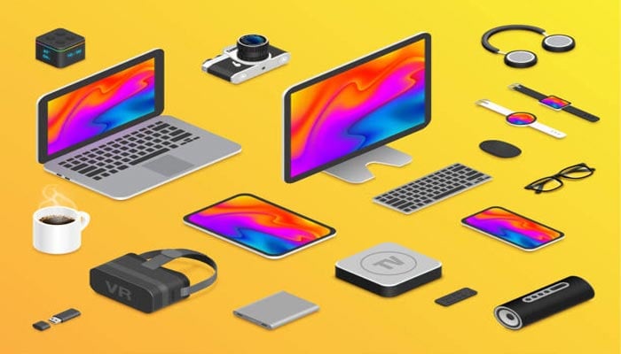 An undated image showing various gadgets. — iStock