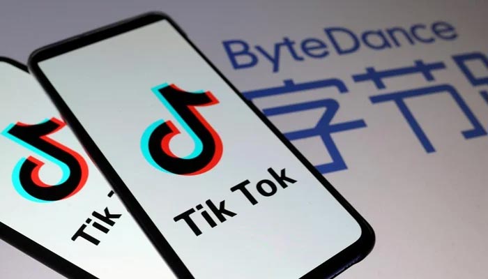 TikTok logos are seen on smartphones in front of displayed ByteDance logo in this illustration taken November 27, 2019. — Reuters/Files