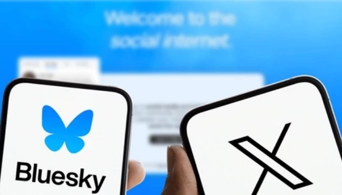 An undated image of Bluesky and Twitters logo. — Shutterstock