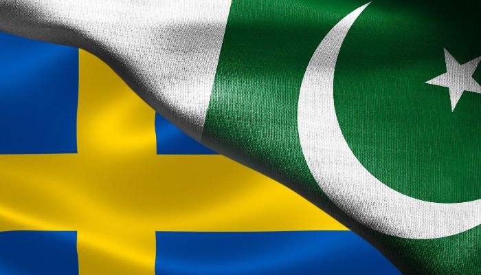 An undated image of the Pakistan and Sweden flags. — Canva
