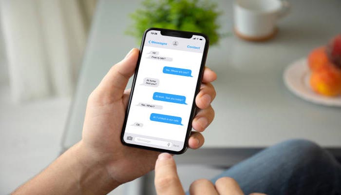 An undated image of person chatting on Google Messages. — iStock