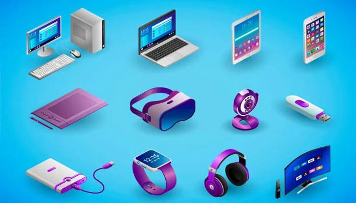 An undated image showing various gadgets. — iStock