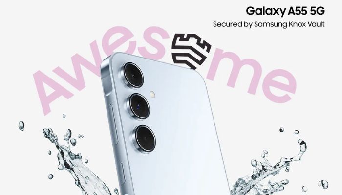 An undated image of Samsung Galaxy A55 5G. — Samsung