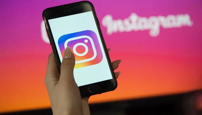 An undated image of Instagram logo displayed on smartphone. — Depositphotos