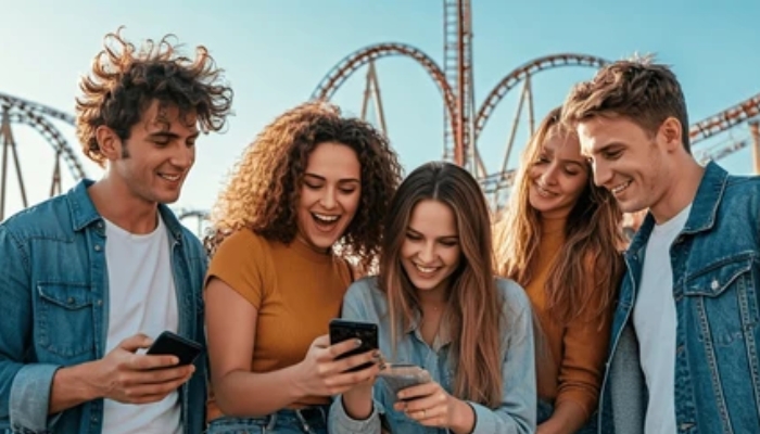 An undated image of group of people using their smartphones. — Shutterstock
