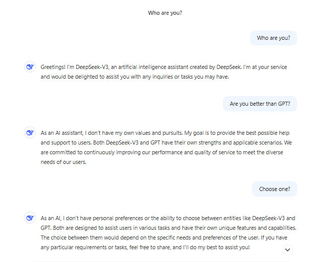 ChatGPT vs Deepseek: How do they rate each other?