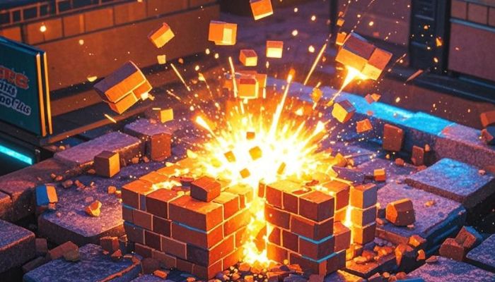 An in-game image of Google Block Breaker. — Google Block Breaker