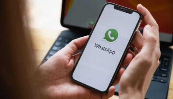 An undated image of a WhatsApp logo seen on the smartphone. — Shutterstock