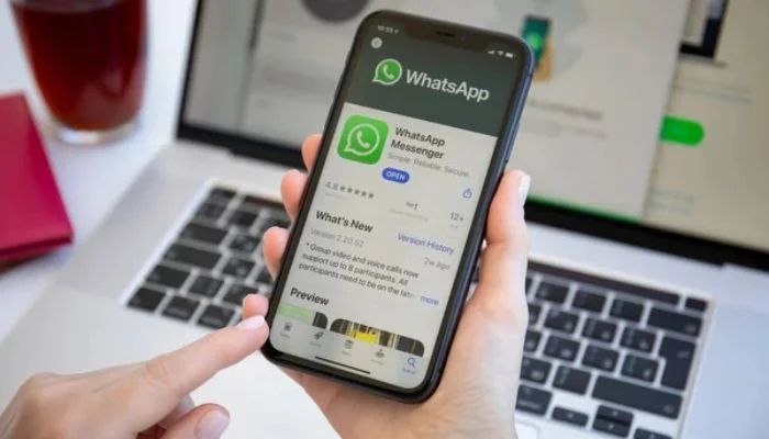 An undated image of a person using WhatsApp. — Depositphotos