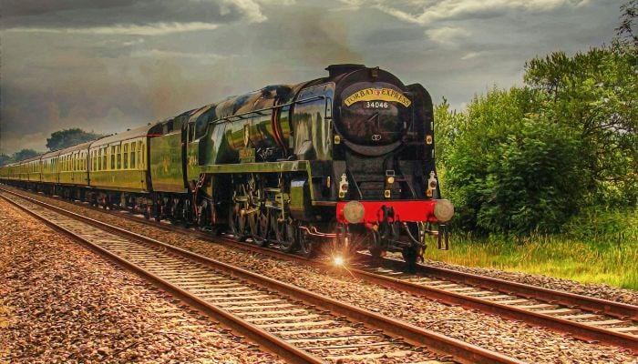 An undated image of a train. — Canva