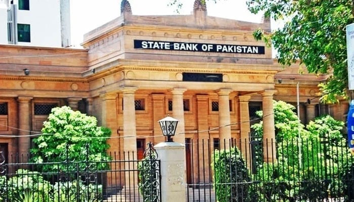 An undated image of State Bank of Pakistan building in Karachi.—SBP