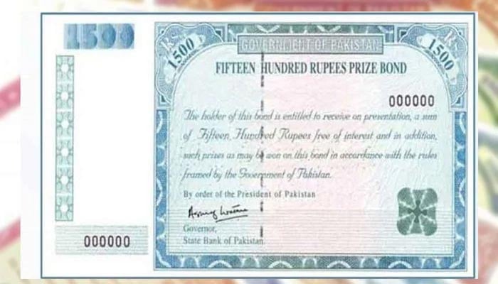An undated image of Rs1,500 prize bond. — State Bank of Pakistan