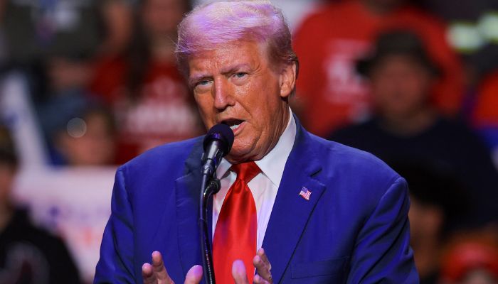Donald Trump, Republican nominee and former US President, holds a campaign rally in Indiana, Pennsylvania, on September 23, 2024. — Reuters