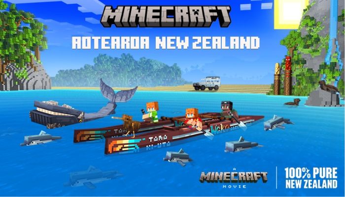 An undated image of Minecraft Aotearoa New Zealand poster. — Minecraft