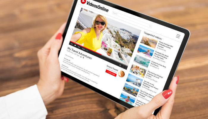 An undated image of a person using YouTube. — Canva
