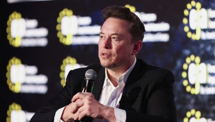 Tesla CEO Elon Musk at a European Jewish Association conference in Krakow, Poland, on Jan. 22, 2024. — Reuters