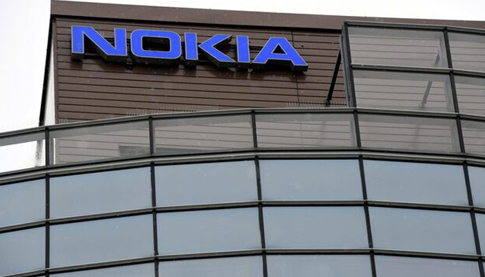 A view of the logo at the headquarters of the Finnish telecoms company Nokia in Espoo, Finland March 16, 2021. — Reuters