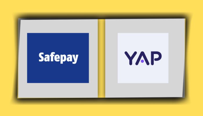 An undated image of SafePay and YAP Pakistan logo. — SafePay/ YAP Pakistan/Canva