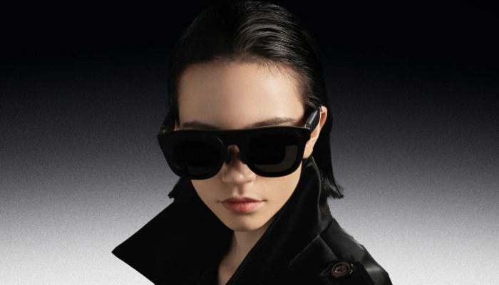 An undated image of a girl wearing XREAL’s Project Aura Android XR headset. — XREAL